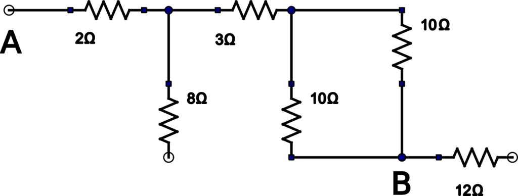 rangkaian-hambatan-2a-Besar hambatan pengganti antara titik A dan B
