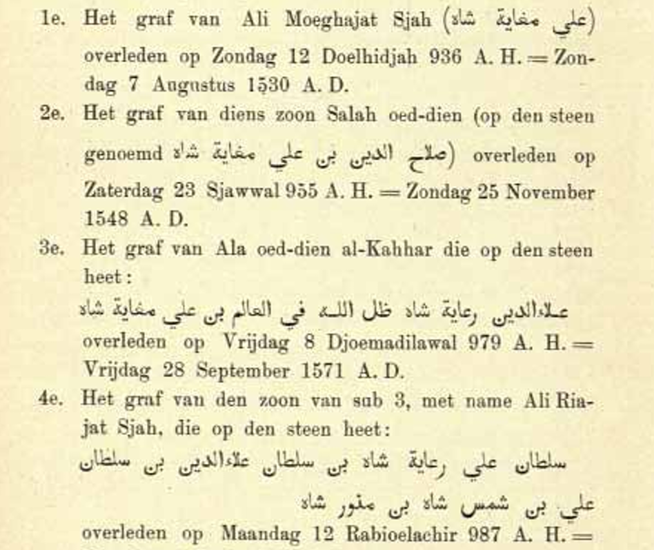 Nama Sultan Aceh Dalam Komplek Makam Kandang XII